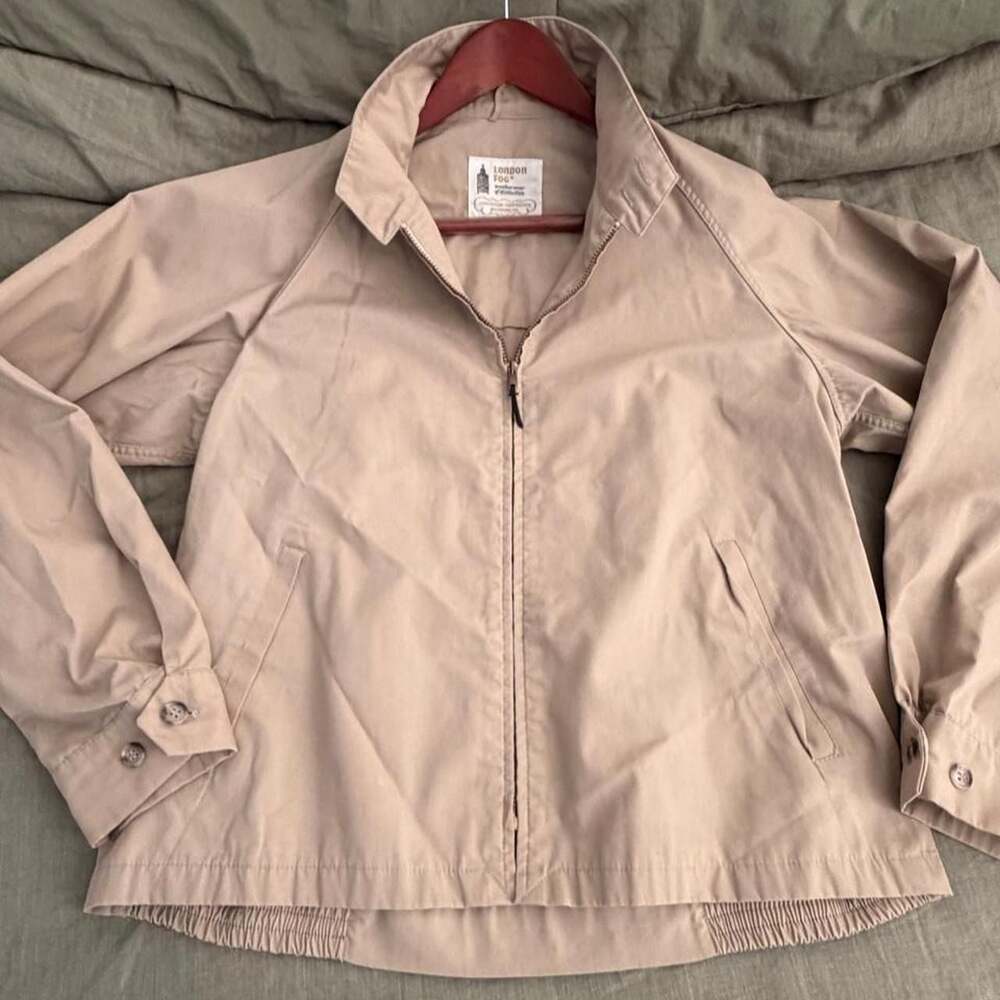 Vintage London Fog Harrington Style Jacket Tan Size 42 Reg